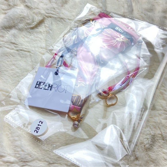 NWT Beach Riot soleil golden hibiscus floral cheeky bikini bottoms 12812 - Picture 13 of 13